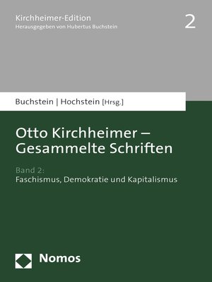 cover image of Otto Kirchheimer--Gesammelte Schriften